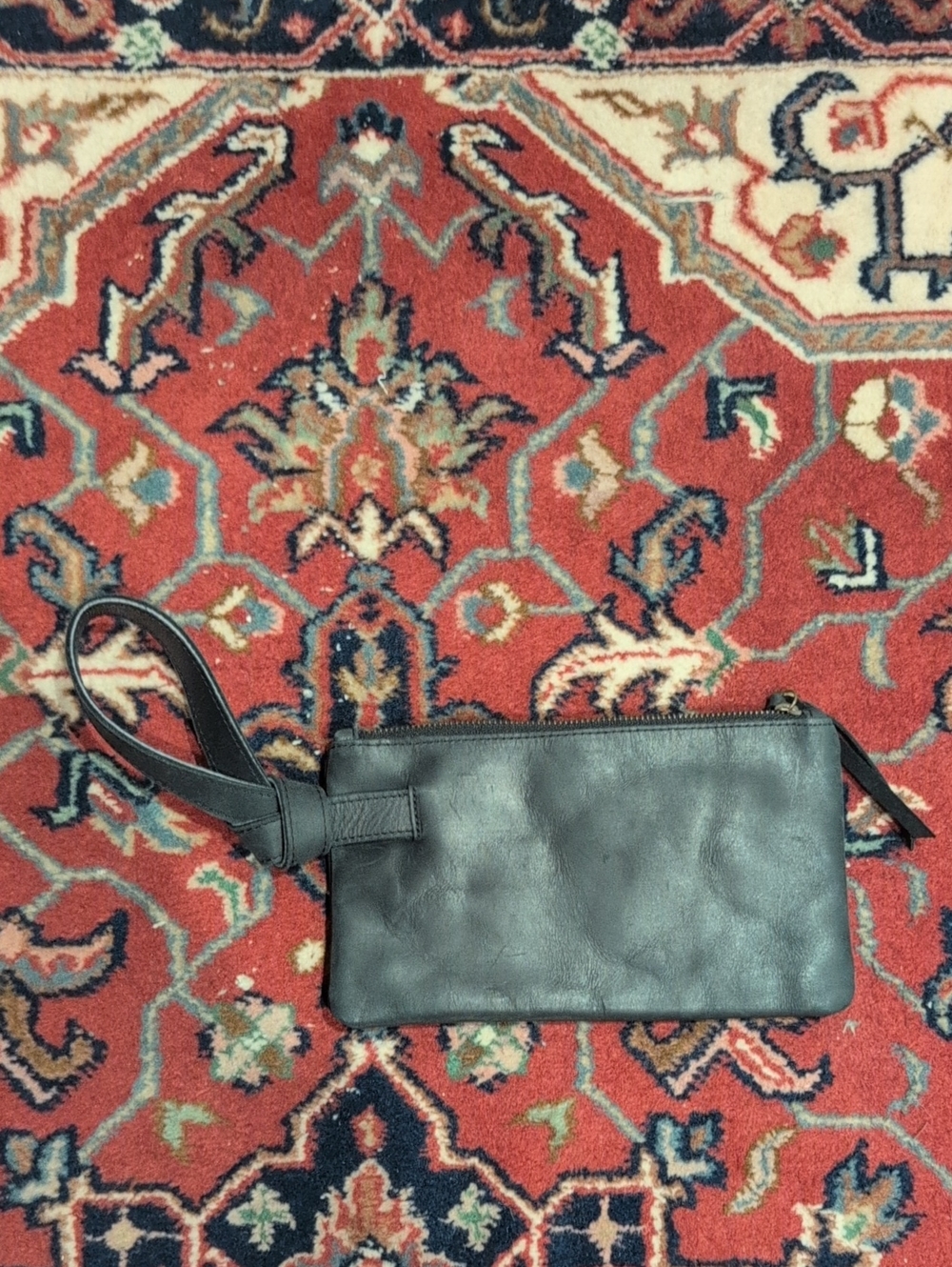 Able Leather Black Wristlet Wallet